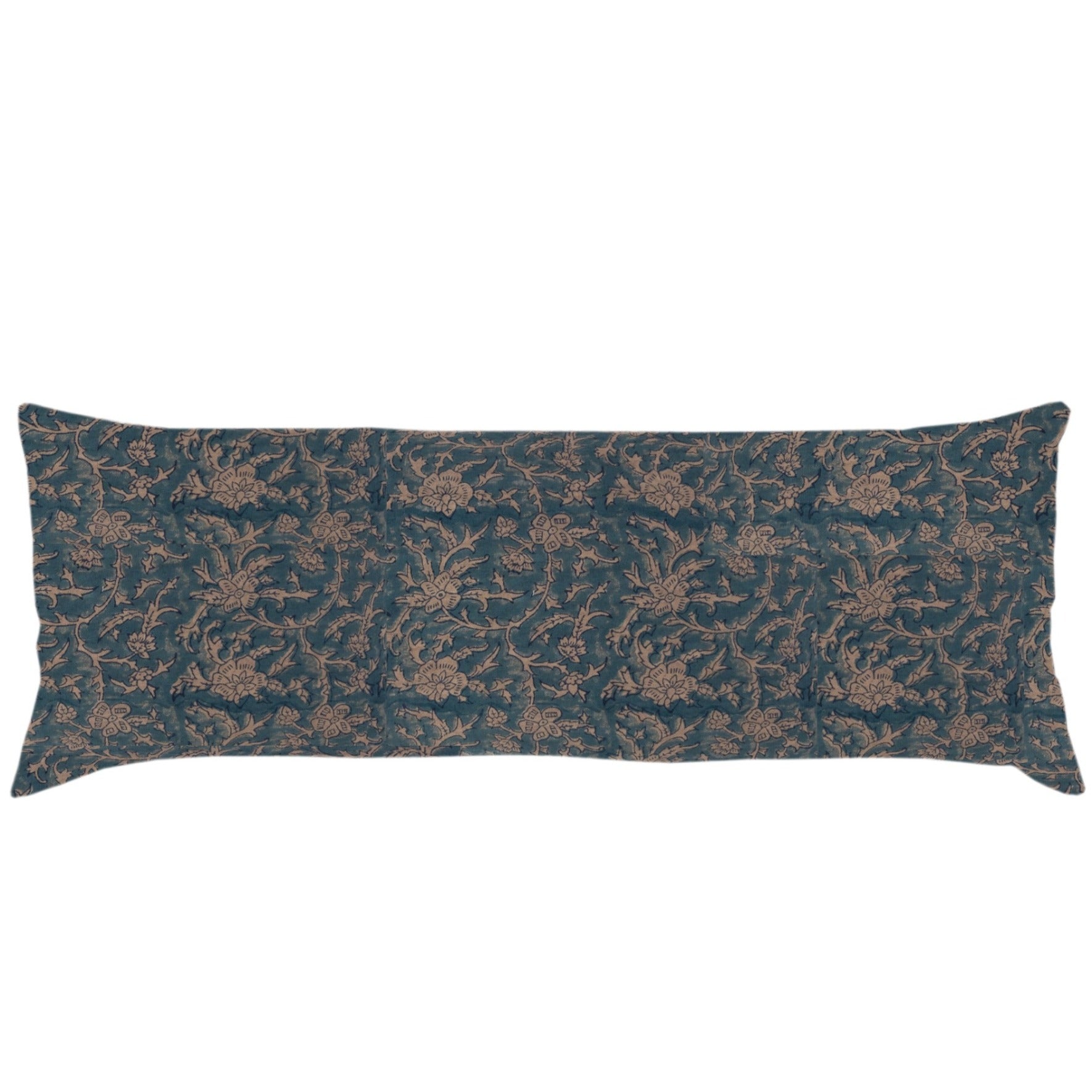 Brittany Blue Tan Linen Pillow