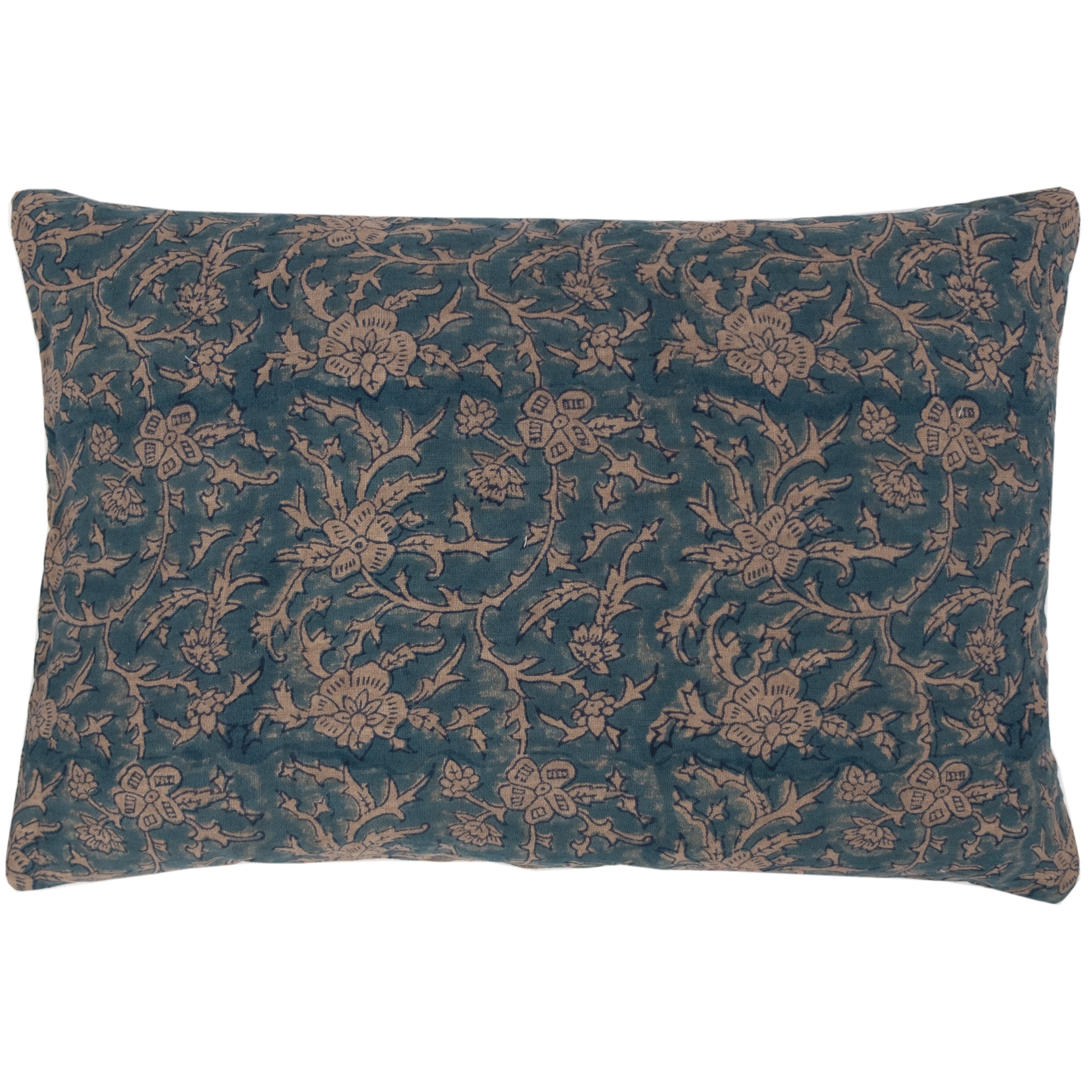 Brittany Blue Tan Linen Pillow