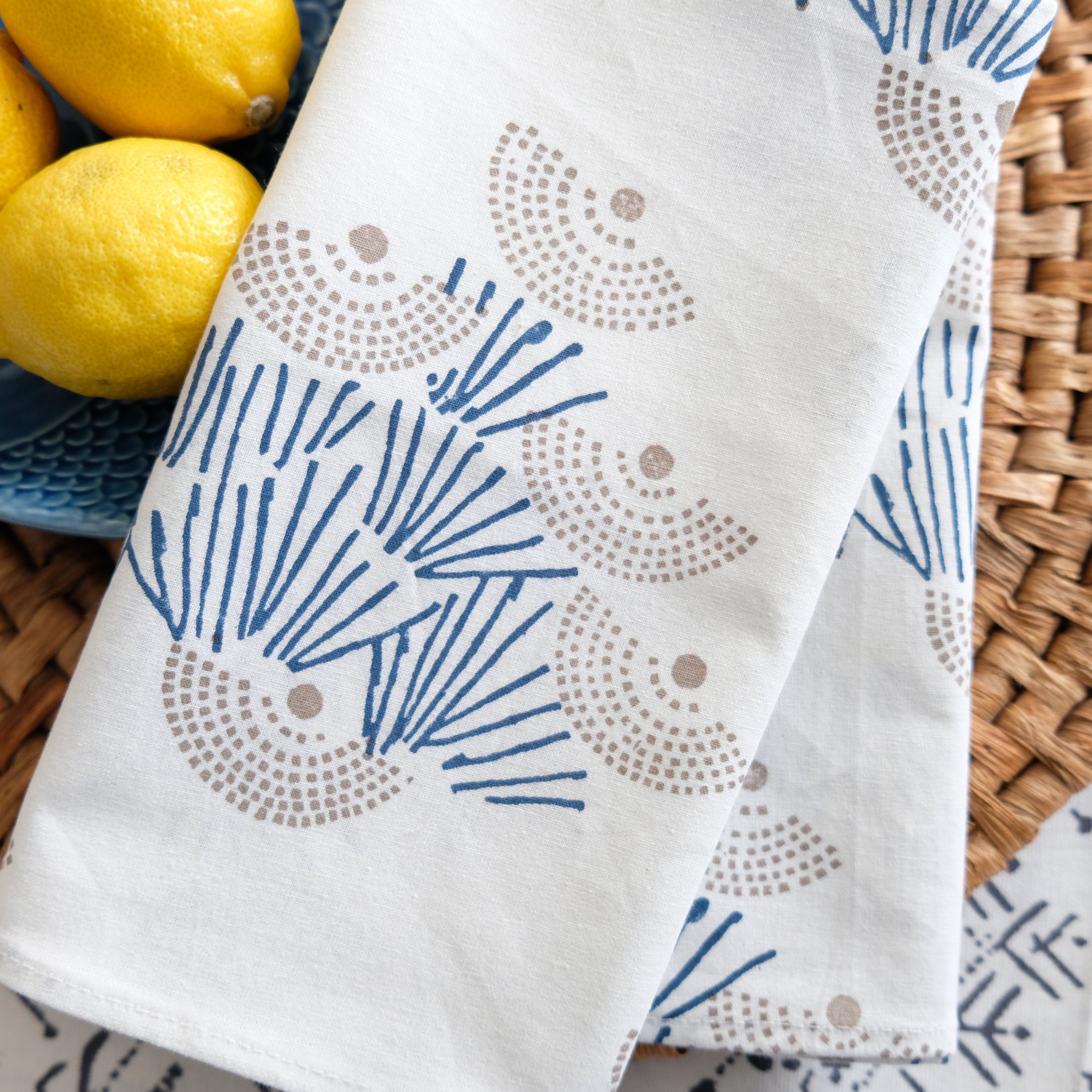 Daphne Block Print Napkin - ALLEM STUDIO