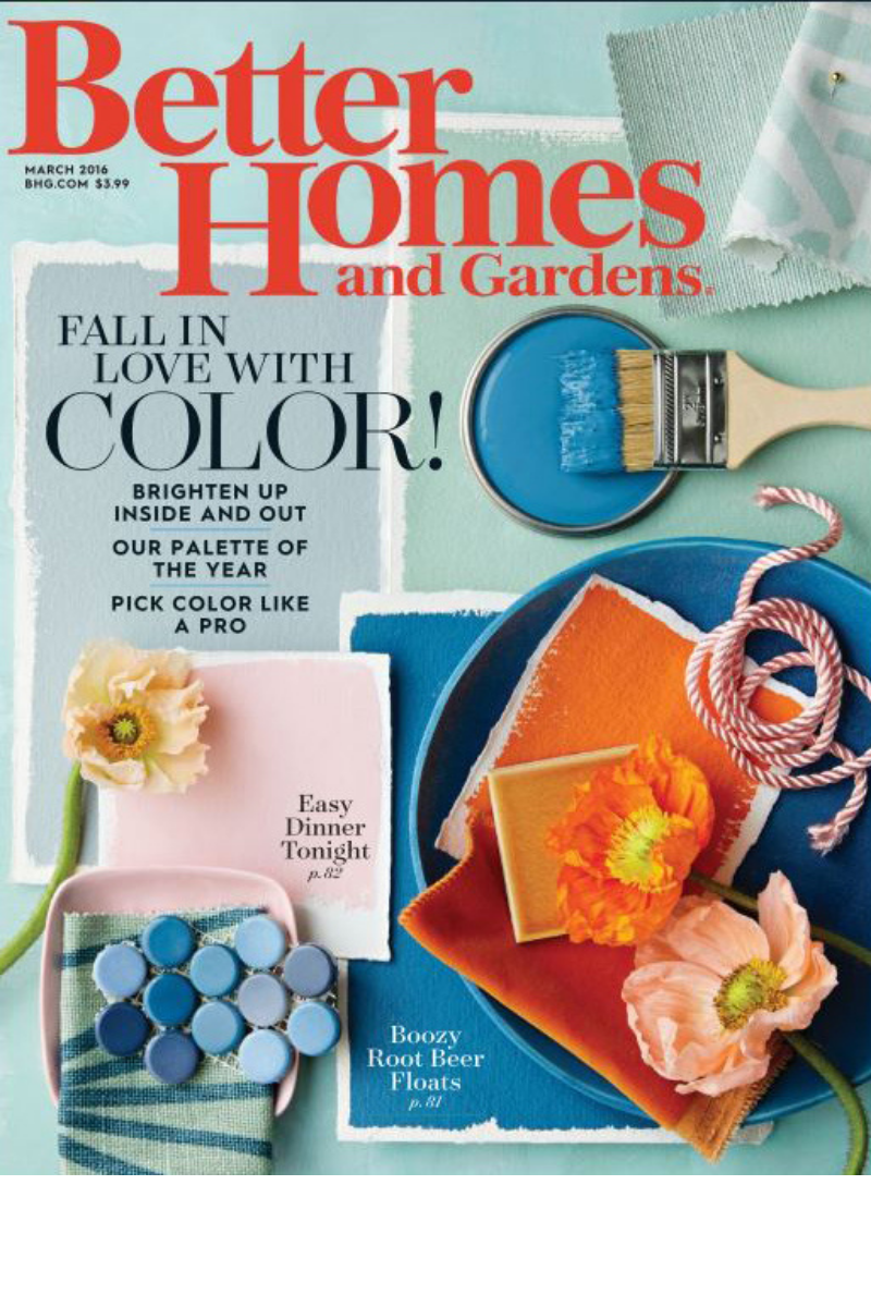 Allem Studio Peacock shower curtain featured in Better Homes and Gardens