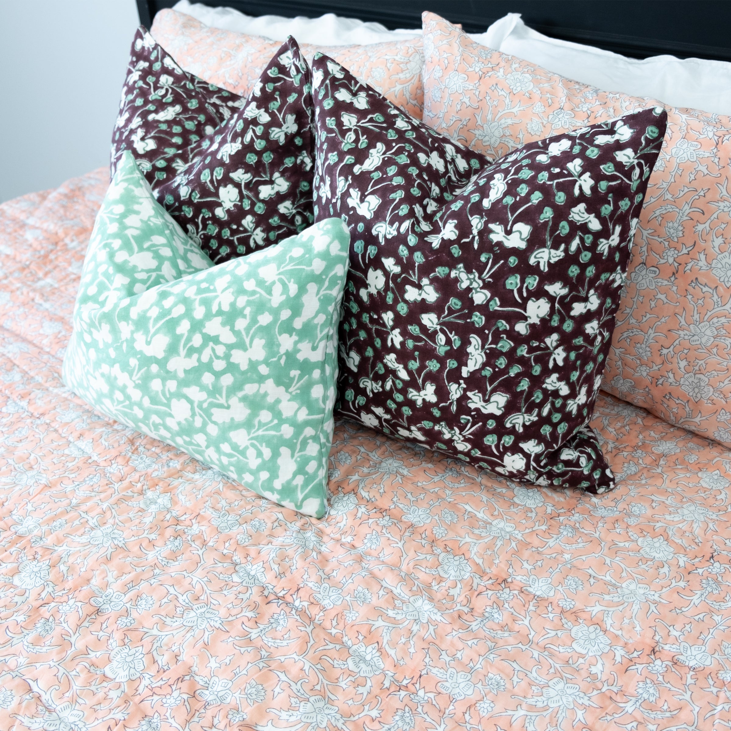 Zara Celadon Linen Pillow